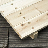 Outsunny 7.5' Wooden Arch Garden Bridge, Safety Rails for Backyard Ponds, Creeks, Streams, Natural Aosom