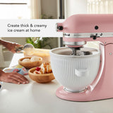 KitchenAid Ice Cream Maker Attachment Stand Mixer, 2 Quart, White KitchenAid