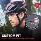 NoCry Clear Safety Glasses for Men and Women with Anti-Fog and Scratch Resistant Wrap Around Lenses, Adjustable Temples and Nose Pads — ANSI Z87 Certified Protective Eyewear with 100% UV Shielding NoCry