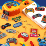 Yaomiao 17 Pcs Video Game Double Side Diamond Art Keychains Diamond Painting Keychains DIY Gem 5d Painting Arts and Crafts for Birthday Beginners Crafting Home Party Decor Yaomiao