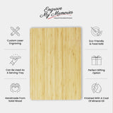 Engraved Cutting Boards For Kitchen 14x10 inch, Custom Laser Engraved Chopping Wooden Butcher Block,Countertop Accessory, Handmade Gifts From ENGRAVE MY MEMORIES