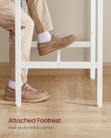 VASAGLE High Top Bar Table – Compact Oak Beige and White Kitchen & Pub Table for Narrow Spaces VASAGLE