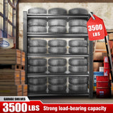 PRESTELION 72" H|48" W Garage Shelving Unit and Storage-Easy Assembly Metal Shelves 5-Tier Rack|Heavy-Duty Adjustable Shelf|Steel Rust-Resistant Shelves for Industrial,Warehouse,Basement PRESTELION