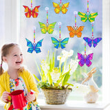 Winlyn 27 Sets Butterfly Suncatchers Ornaments Decorations DIY Window Paint Art Craft Kits Rainbow Sun Catchers Painting Kit for Kids Spring Summer Camping Classroom Party Activities Art Project Winlyn