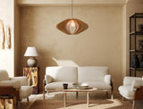 ELEIPSE Wood Pendant Light | Mid Century Modern Chandelier | Hanging Lamp | Wood Chandelier Lighting | Modern Light Fixture | Modern Pendant Light DEZAART