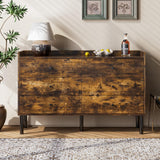 LYNSOM Dresser for Bedroom, 6 Drawer Rustic Brown Dresser with Wide Drawer and Metal Handles, Modern Dressers & Chests of Drawers for Hallway Entryway LYNSOM