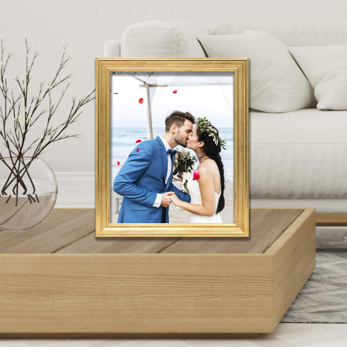 Lawrence Frames 536280 Sutter Gold 8x10 Picture Frame Lawrence Frames