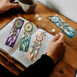 4 Pack Diamond Painting Bookmark Kits Theme of Dreamcatcher, Special Shaped Diamond Art Bookmarks with Pendant, DIY Handmade Crafts Home Office Supplies Reading Bookmark, Perfect Gift for Book Lovers Focart
