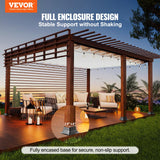VEVOR 4x4 Post Base 20Pcs, Internal 3.6"x3.6" Heavy Duty Powder-Coated Steel Post Bracket Fit for Standard Wood Post Anchor, Decking Post Base for Deck Porch Handrail Railing Support VEVOR