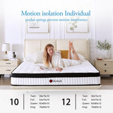 Vaobyk Queen Mattress, 12 inch Hybrid Queen Mattress in a Box, Memory Foam Mattress with Pocket Springs, Pressure Relief & Motion Isolation, CertiPUR-US Certified, Medium Firm Vaobyk