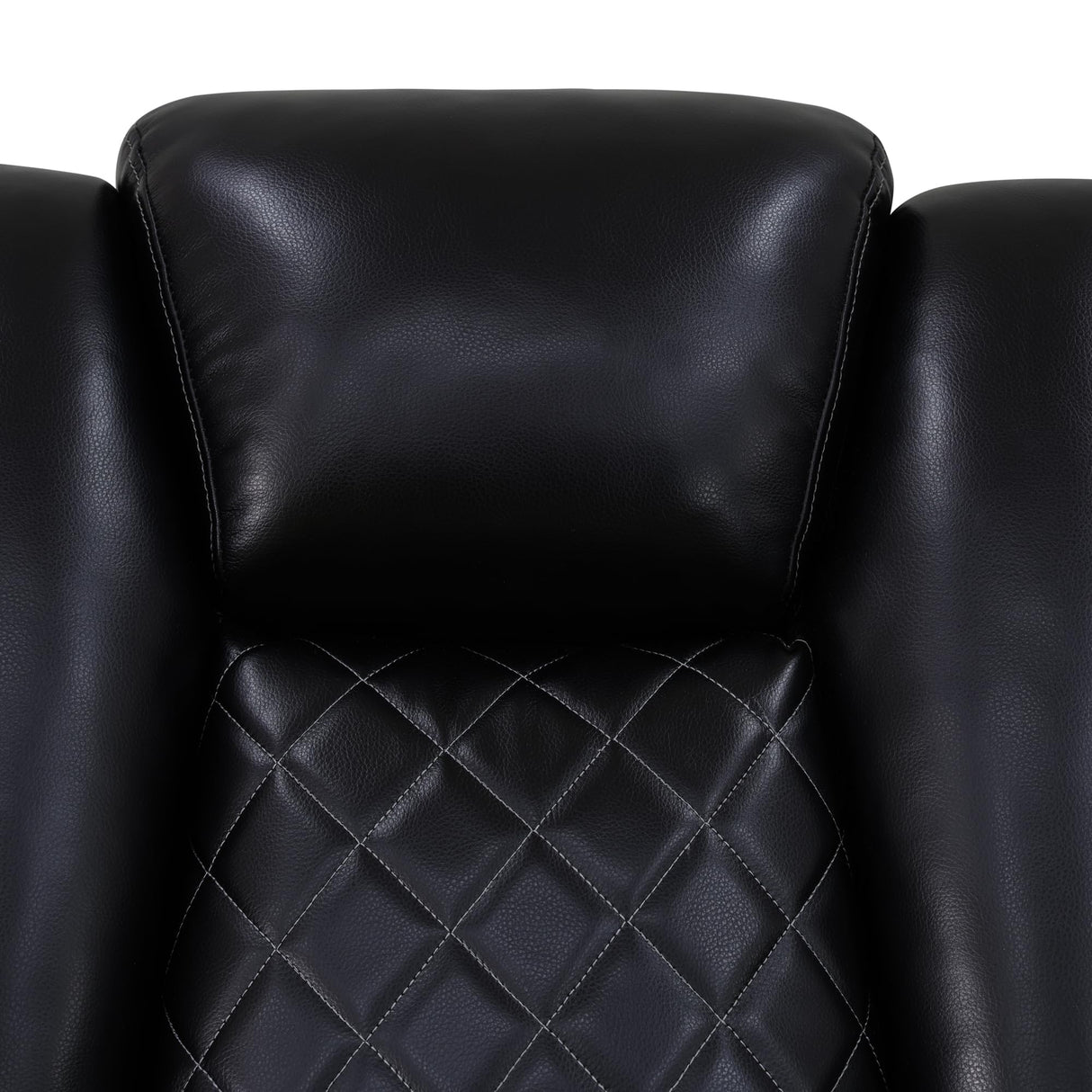 SIENWIEY Power Reclinier Sectional Sofa,Black Leather Reclining Sectional Modular Sofa,L Shaped Leather Couch with LED Lights/USB Charger/Cup Holders/Storage Console/Storage Armrest/Coffee Table(L) SIENWIEY