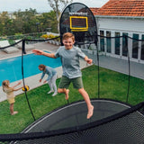 Springfree Oval Outdoor Backyard Trampoline w/Safety Flexi Net Enclosure & Soft Edge Mat - Springless Recreational and Fitness Trampolines for Kids, Adult and Family Jumping Springfree