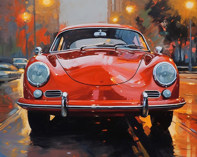 ZUVRDIAI Paint by Numbers Canvas Painting Set, Retro Car Sports Car, DIY Adult Paint by Number Kits on Canvas, Drawing Paintwork with Paintbrushes, 40x50cm