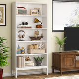 Tribesigns Tall Bookcase and Bookshelf, 70.8” Large Bookcases Organizer with 5-Tier Storage Shelves, Heavy Duty Free-Standing Library Bookshelf Shelving Unit for Living Room, Bedroom, Office (White) Tribesigns