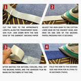 KOPAIBOS 2 Inch 5 Yards Heavy Double-Sided Iron on Hemming Tape with Backing No sew Fabric Tape for Curtains Webbing Sofa Decorations Appliques Embroidery Patches KOPAIBOS