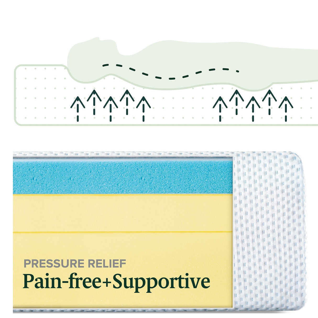 ZINUS 10 Inch Green Tea Cooling Memory Foam Mattress [New Version], Queen, Fiberglass Free, Medium Firmness, Cooling Gel Foam, Certified Safe Foams & Fabric, Mattress in A Box Zinus