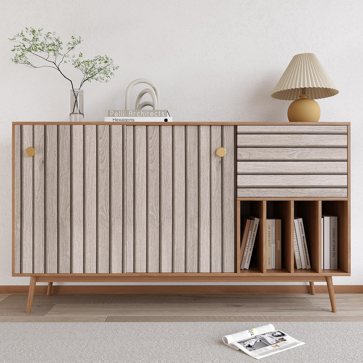 VEELIKE Grey Wooden Slats Peel and Stick Wallpaper Wood Contact Paper for Walls Kitchen Cabinets 15.7''x354'' Waterproof Self Adhesive Slats Wood Panel Vinyl Wallpaper for Bedroom Wall Décor Farmhouse VEELIKE