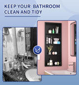 Bernkot Stainless Shower Niche 14"x 36" Matte Black with 4-Tier Shelves No Tile Needed Niche Shower for Bathroom Wall Storage Recessed Medicine Cabinet Bernkot