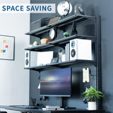 VIVO Freestanding Modular Steel Pegboard System, 74 inch High Magnetic Accessory Organizer for Home and Office, Black, PP-2-PB058 VIVO