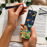 Sitsink Mushroom Diamond Art Kits - 6 Pcs Crescent Moon Mushroom Diamond Art Bookmarks with Tassels, Acrylic Bookmark Diamond Painting Kits for Adult, Boho Diamond Book Markers Sitsink