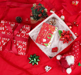 Jaywayang 5 Pack Red Christmas Gift Boxes with Lids, Ribbons and Tissue Papers Square Gift Boxes - 7.1 Inch - Presents Wrapping Christmas Gift Holiday New Year Party Favor Boxes. Jaywayang