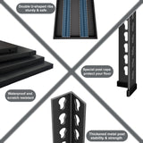 Rufokisa 5-Tier Garage Shelving Heavy Duty, 72" Metal Shelving Unit - 2250 lbs Load Capacity, 40"W x 18"D x 72"H (Black) Rufokisa