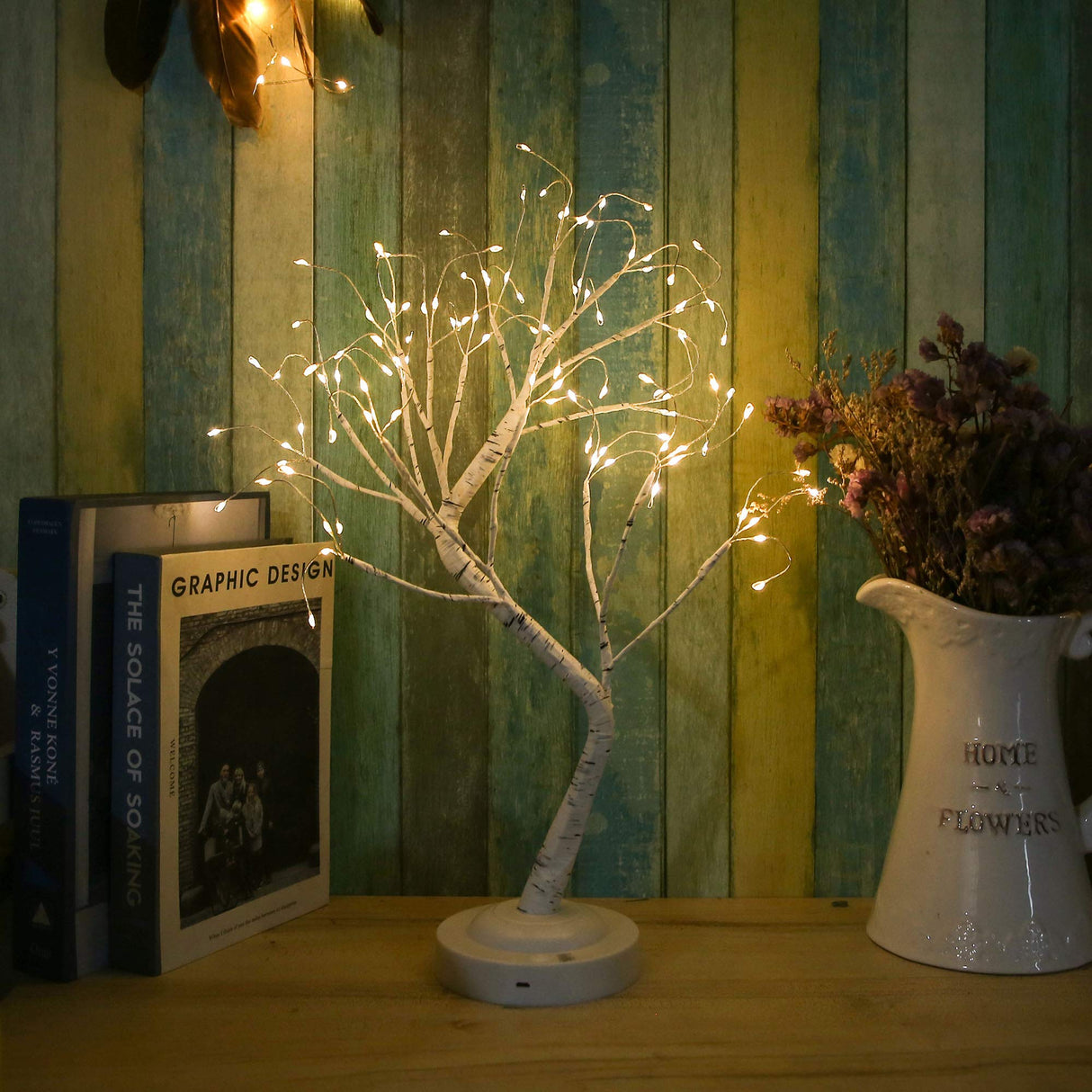 FUCHSUN $$$ 108 LED Birch Tree Light Tabletop Bonsai Fairy Tree Lamp, 8 Lighting Modes & Timer & Battery/USB Operated, Party Wedding Holiday Festival Christmas Decoration, Warm White FUCHSUN $$$