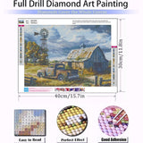 RYMILIE Farm Diamond Art Kits for Adults-Car Diamond Painting Kits for Adults Beginners,Forest 5D DIY Full Drill Round Gem Art Crafts Paintings for Home Wall Decor【11.8x15.7inch】 RYMILIE