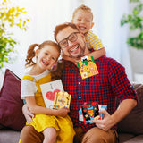 45 Set Father's Day Card Making Kits for Kids, Father's Day Shirt DIY Crafts, Bulk Father's Day Handmade Crafts for Classroom. (Father 45) Sereliy
