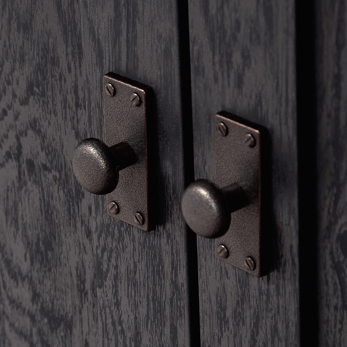 Sauder Cottage Road Book Shelf, Bookshelf with Storage, Library Bookcase with Doors and Adjustable Shelves, in Raven Oak Finish Sauder