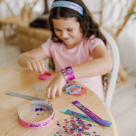 Melissa & Doug Design-Your-Own Bracelets With 100+ Sparkle Gem and Glitter Stickers Melissa & Doug