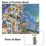 Becko US Puzzles for Adults 1000 Pieces, Wooden Jigsaw Puzzles, 1000 Piece Puzzle for Adults & Kids, Christmas and Holiday (Snow Scene) Becko US