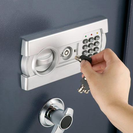 Digital Safe - Home or Office Locked Box for Money, Handguns, Jewelry, and Important Documents by Paragon Safes (Dark Gray) Paragon Lock & Safe