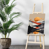 Auremi Mountain Paint by Numbers Kits for Adults Beginners,Easy Sunset Paint by Numbers on Canvas Framed DIY Landscape Painting by Numbers for Gift Home Wall Decor 8x12 Inch Auremi