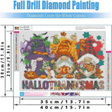 Halloween Gnome Diamond Art Kits for Adults - Thanksgiving Fall 5D Diamond Painting Kits for Adults Beginners,Christmas Full Drill DIY Diamond Dot Gem Art Kit Wall Home Decor Arts Craft 12X16 inch Tiwabb