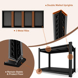 Rufokisa 40" W 2-Tier Garage Shelving Heavy Duty, 1000LBS Loads Garage Storage Shelves, Metal Shelving Units and Storage Racks, Industrial Utility Shelf Heavy Duty,40" Wx16 Dx36 H, Black Rufokisa