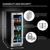 Whynter BBR-638SB Built-in Under Counter 12 inch Beverage Refrigerator and Cooler, Fridge with Glass Door, 2.0 Cubic Feet, Stainless, 75 Capacity, Can Whynter