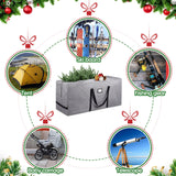 BALEINE 7.5 ft Christmas Tree Storage Bag, Heavy Duty 900D Oxford Fabric with Reinforced Handles and Dual Zippers Wide Opening, Extra Large Storage Container for Trees and Decorations (Grey) BALEINE