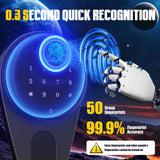 8-12 Gun Safe for Rifles and Pistols,Biometric Fingerprint Lock,No Assembly Required,Fireproof Gun Safe for Home with Removable Gun Shelf,Alarm System,Silent Mode (57"H × 12"D × 14"W) ZZXCBB