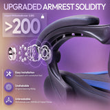 Dowinx Gaming Chair with Pocket Spring Cushion, Massage Game Chair Leather with Headrest, Ergonomic Computer Chair with Footrest 290LBS, Blue Dowinx