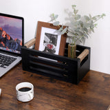 HXGONYI Bathroom Decor Box Toilet Tank Basket Toilet Paper Holder,Wood Bathroom Baskets with Handles,Farmhouse Rustic Wood Storage Box For Kitchen,Office,Bedroom,Closet 12 x 5.9 x4.9inch,Black HXGONYI