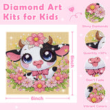 NANZHOO Diamond Art Kits for Kids, 6 Pack 5D Cartoon Diamond Painting Kits for Adults Beginner, Cute Animals DIY Big Gem Art Arts and Crafts for Kid Mosaic Kits for Gift Home Wall Decoration 6X6 inch NANZHOO