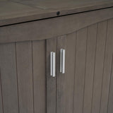 Queen Size Murphy Bed with Charging Station and Storage Drawer in Antique Gray Quarte