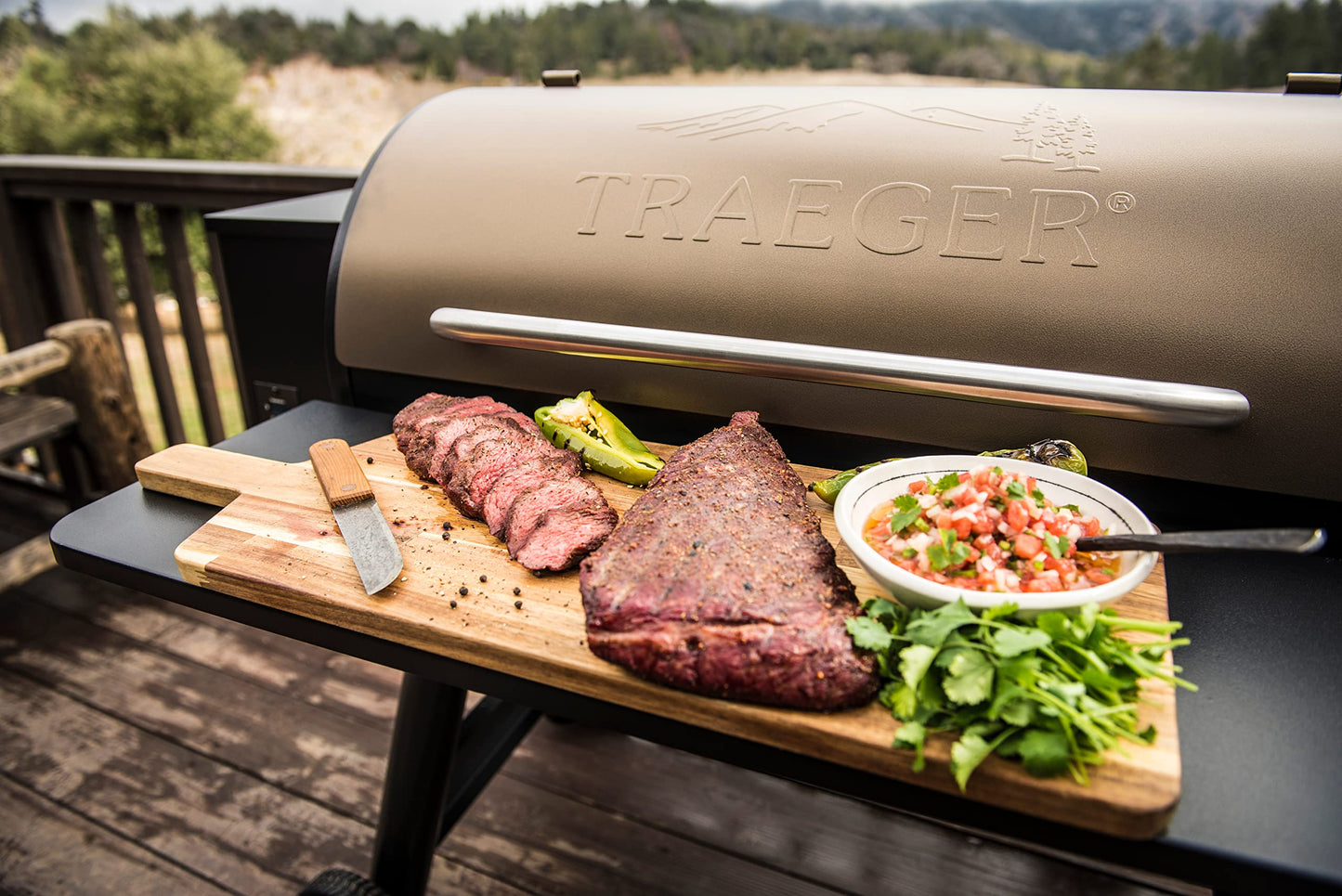 Traeger Grills Pro 34 Electric Wood Pellet Grill and Smoker, Bronze, 884 Square Inches Cook Area, 450 Degree Max Temperature, Meat Probe, 6 in 1 BBQ Grill