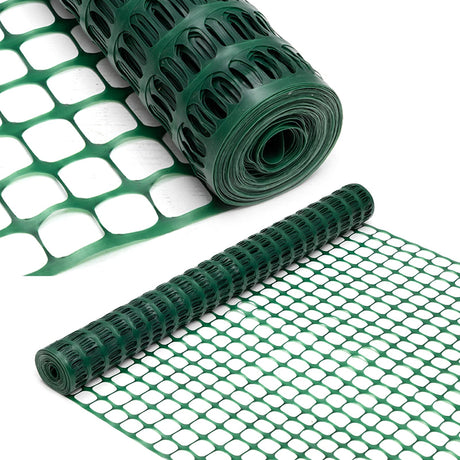 DOEWORKS Safety Fence, 4 x 100 FT Green Plastic Mesh Fence Roll Barrier Netting for Construction Fencing Animal Fencing Garden Fencing and Event Fencing DOEWORKS