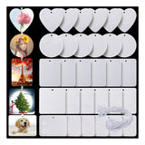 Twavang 30Pcs Sublimation Air Freshener Blanks 5 Styles Car Scented Hanging Sheets DIY Sublimation Air Freshener Set with 30Pcs Self Adhesive Bags and Elastic Rope for Home and Car Decoration Twavang