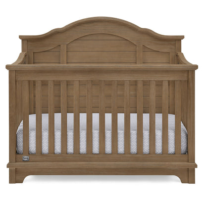 Delta Children Simmons Kids Asher 6-in-1 Convertible Crib with Toddler Rail, Aged Oak