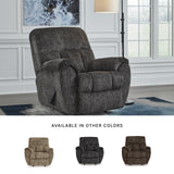 Signature Design by Ashley Rampant Casual Manual Rocker Recliner with Pillow-Top Arms, Gray Signature Design by Ashley
