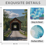 IORIOR Diamond Art Kit for Adults, Rustic Covered Bridge Landscape Diamond Painting for Adults Beginners, DIY 5D Diamond Art Painting Kits Craft for Home Wall Decor 12x16 Inch Frameless IORIOR