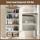 TRONLEE Tall Bookcase, 70 inch Height, 5-Tier Open Storage Shelf, 31.5 in Wide Standing Bookshelves for Home, Office, Bedroom, School, Library, 31.5W * 11.81D *70H (White Espresso, Open Storage) TRONLEE